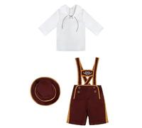 Deguisement Bambino Cowboy Ovest Tre Pezzi per Spettacolo Scenico Festa Travestita E Cosplay con Camicia E Cappello per 5-12 Anni Deguisement Bambino T269