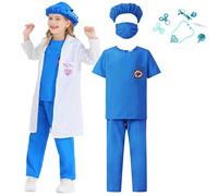 Deguisement Bambino Dottore Nove Pezzi con Camicetta e Accessori per Gioco Role Play Show E Festa In Costume Deguisement Bambino Halloween
