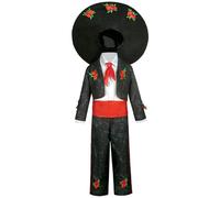 Deguisement Halloween Bambino Giorno dei Morti Messicano Sei Pezzi per Danza Cosplay Rolo Play E Spettacolo per 3-10 Anni Deguisement Bambino Halloween T238