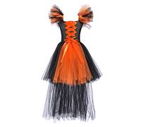 Déguisement Halloween Bébé Fille,Costume de Vampiressa Bambina Abito da Vampiro Costume di Travestimento Fancy Dress Vetement Bebe Jupe Bretelles per Carnevale, Cosplay