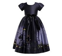Déguisement Halloween Bébé Fille Vestito per Ragazza Costume da Regina di Streghe Tenue Bebe Jupe Plissée Mi Longue Enfants Carnevale Party Cosplay