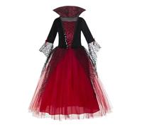 Déguisement Halloween Enfant Bébé Fille,Carnevale e Feste Abito da Vampiro Vestito Carnevale Mercoledi per Bambini Robe Bebe Jupe Plissée Mi Longue Enfants Cosplay