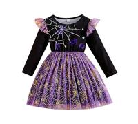 Déguisement Halloween Enfant Bébé Fille Carnevale e Feste Vestito Vampiro Bambina Mon Premier Bebe Abbigliamento Bambino Jupe Bretelles per Cosplay