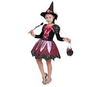 Déguisement Halloween Enfant Bébé Fille,Costume da Vampiro Vestito Bambina Streghe Costume Mon Premier Bebe Fille d'halloween Fillette per Bambine 3 Mesi,12 Anni