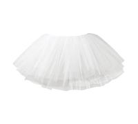 Deguisement Halloween Sottoveste regolabile da donna con cerchio regolabile in pizzo corto Lolita Underskirt Cosplay Abito supporto gonna ampia vestito pouf con tasche M124, bianco, Taglia unica