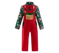 Deguisement Noel Boy Costume Papillon Bretelle per Festa travestita ed Evento Elegante con Giacca Pantaloni Deguisement Noel