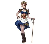 California Costumes 01576L - Costume da donna Steampunk Fantasy, color crema, taglia L, per adulti, blu/marrone