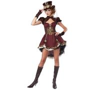 California Costumes Costume da ragazza Steampunk Jadeo Borgogna/Marrone XL