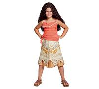 Disney Ufficiale - Costume Vaiana Ragazza Costume Moana Ragazza Costume Hawaiana Ragazza Abiti Principesse Disney Ragazza Costume Principessa Disney Ragazza Costume Carnevale Ragazza Taglia S