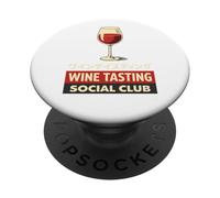 Degustazione di vini Social Club Bicchiere da vino Estetica giapponese PopSockets PopGrip Adesivo