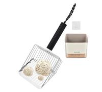 Degustazione per - Supporto per cavi in acciaio inossidabile | Cats Cacca con supporto | Parola in maglia d'acciaio | Cats Litters Sifter | Strumento di pulizia