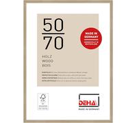DEHA Design cornice per foto, 50 x 70 cm, legno, Rovere, cornice per posterper appenderein formato verticale e orizzontale, vetro sintetico, Fontana