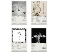 DEHEMUKA XXXTentacion - Poster con copertina di album in edizione limitata, set da 4, senza cornice, 20 x 30 cm, poster su tela, decorazione artistica da parete per soggiorno e camera da letto