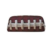DEHIWI American Football Laces Astuccio portapenne in pelle impermeabile astuccio da viaggio Comestic borsa portaoggetti portapenne per lavoro ufficio trucco, Argento, Taglia unica