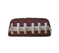 DEHIWI American Football Laces Astuccio portapenne in pelle impermeabile astuccio da viaggio Comestic borsa portaoggetti portapenne per lavoro ufficio trucco, Oro, Taglia unica
