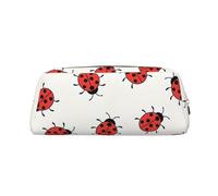 Dehiwi Astuccio portapenne con motivo coccinelle infinite maculate, impermeabile, in pelle, astuccio da viaggio per cosmetici, organizer per penne per trucco da ufficio, Oro, Taglia unica, Organizer