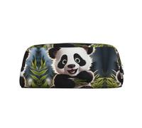 DEHIWI Astuccio portapenne in pelle impermeabile a forma di animale, da viaggio, per truccarsi, per ufficio e lavoro, Argento, Taglia unica
