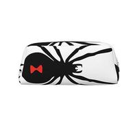 DEHIWI Astuccio portapenne in pelle impermeabile con ragno nero, astuccio da viaggio per cosmetici, portapenne, per lavoro, ufficio e trucco, Oro, Taglia unica