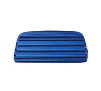 DEHIWI Blu Ondulato Parete Penna Astuccio Impermeabile In Pelle Matita Sacchetto di Viaggio Comestic Bag Sacchetto di Immagazzinaggio Della Penna Per Lavoro Ufficio Trucco, Oro, Taglia unica