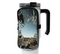 DEHIWI Borsa per bottiglia d'acqua con finestra rotta, impermeabile, con scomparto con cerniera, accessorio per borsa per bottiglia d'acqua da palestra per uomini e donne, Nero , S