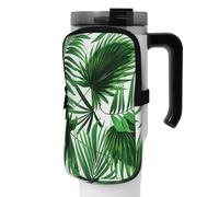 DEHIWI Borsa per bottiglia d'acqua con foglia di palma impermeabile con scomparto con cerniera borsa per bottiglia d'acqua da palestra accessori per uomo donna, Nero , M
