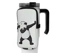 DEHIWI Borsa per bottiglia d'acqua Cool Animal Impermeabile Bere Tumbler Pouch Con Scomparto Cerniera Borsa Bottiglia di Acqua Palestra Accessori Per Uomini Donne, Nero , M