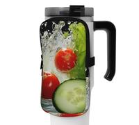 DEHIWI Borsa per bottiglia d'acqua Fotografia di cibo Impermeabile Bere Tumbler Pouch Con Scomparto Cerniera Borsa Bottiglia di Acqua Palestra Accessori Per Uomo Donna, Nero , M