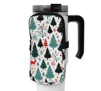DEHIWI Borsa per bottiglia d'acqua per le vacanze di Natale, impermeabile, con scomparto con cerniera, accessorio per borsa per bottiglia d'acqua da palestra per uomini e donne, Nero , M