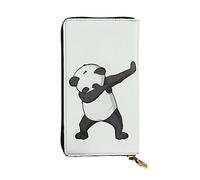 DEHIWI Cool Animal - Portafoglio lungo da donna, in pelle, con cerniera, da viaggio, porta carte di credito, Nero , Taglia unica