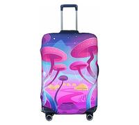 DEHIWI Copertura per bagagli a forma di fungo magico, da viaggio, antipolvere, con chiusura a cerniera, adatta per bagagli da 45 a 81 cm, Nero , XL