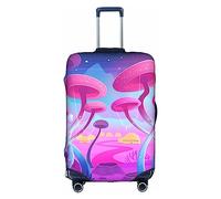 Dehiwi Copertura per bagagli a forma di fungo magico, da viaggio, antipolvere, con chiusura a cerniera, adatta per bagagli da 45 a 81 cm, bianco, M