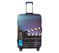 DEHIWI Movies Clapperboard Copertura per bagagli da viaggio antipolvere Copertura per valigia con chiusura a cerniera Protezione per valigie adatta per bagagli da 45-81 cm, Nero , M
