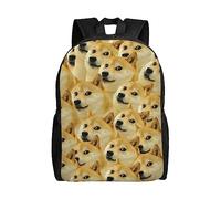 DEHIWI Mr Doge Meme Print Zaino Carino Leggero Daypack Casual Viaggio Laptop Bag Per Uomini Donne, Nero , Taglia unica
