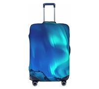 DEHIWI Northern Lights - Copertura per valigie da viaggio, antipolvere, con chiusura a cerniera, adatta per bagagli da 45 a 81 cm, Nero , L