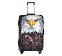 DEHIWI White Head Eagle - Copertura per valigia, da viaggio, antipolvere, con chiusura a cerniera, adatta per bagagli da 45 a 81 cm, Nero , L