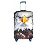 Dehiwi White Head Eagle - Copertura per valigia, da viaggio, antipolvere, con chiusura a cerniera, adatta per bagagli da 45 a 81 cm, bianco, L