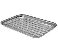 Dehner Ciotola per Barbecue, Circa 34,5 x 24,2 x 2,5 cm, in Acciaio Inox, Colore Argento