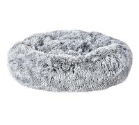 Dehner Cuccia per cani e gatti, facile da pulire, ca. Ø 76 cm, altezza 17 cm, taglia L, poliestere, grigio