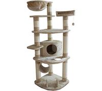 Dehner EDDA - Tiragraffi per Gatti, ca. 180 x 60 x 60 cm, in sisal/Peluche, Beige