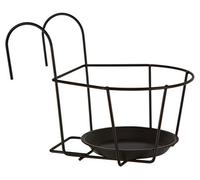 Dehner fiore pentola titolare per il balcone, 33 x 26 x 30 cm, nero
