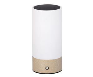 Dehner Lampada solare Levi Ø9 x H20 cm - Lampada LED per esterni con funzionamento solare e a batteria, cavo USB-C incluso, bianco caldo, sensore crepuscolare, acciaio inox e vetro