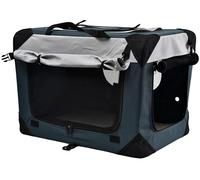 Dehner Lieblinge Brian - Borsa per il trasporto di cani o gatti, ca. 76 x 51 x 48 cm, in poliestere, colore: Grigio