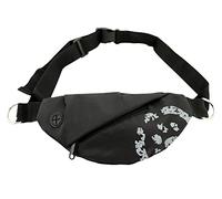 Dehner Lieblinge - Marsupio Snack Bag, Circa 26 x 13,5 cm, in Poliestere/plastica/Metallo, Colore: Nero/Argento