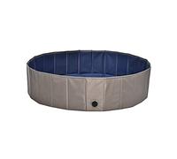 Dehner Lieblinge Water Fun Piscina per Cani, Diametro 120 cm, Altezza 30 cm, plastica, Grigio/Blu