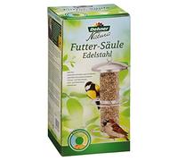 Dehner Natura - Mangime per uccelli selvatici, ca. 27 x 6,5 x 6,5 cm, acciaio INOX, argento