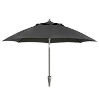 Dehner Ombrellone Kos Ø 220 cm Altezza 227 cm Alluminio/Poliestere Grigio Scuro
