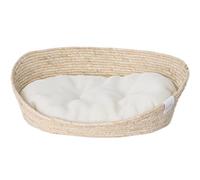 Dehner Premium Lovely - Letto per Dormire Profondo, 43 x 35 x 15 cm, Materiale Naturale/Peluche, Colore: Bianco/Beige