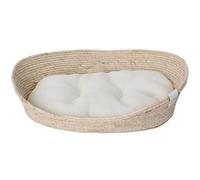 Dehner Premium Lovely - Letto per Dormire Profondo, 58 x 48 x 18 cm, Materiale Naturale/Peluche, Colore: Bianco/Beige