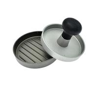 Dehner Pressa per Hamburger, Ø 11,3 cm, Altezza 7,8 cm, Alluminio, Nero/Argento