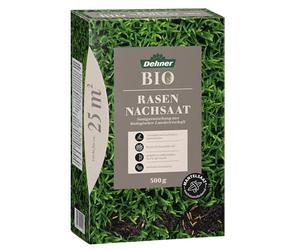Dehner Semi biologici per prato, miscela di semi di alta qualità, germinazione rapida, 500 g, per circa 25 m², naturale